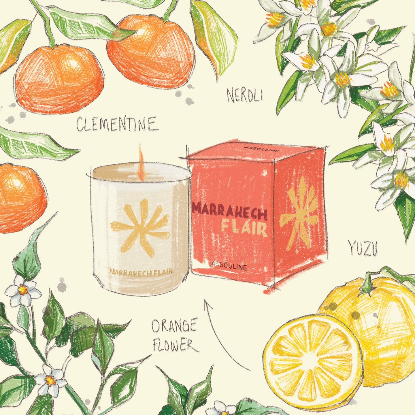 Marrakech Travel Candle | Cypress & Cedarwood | ASSOULINE