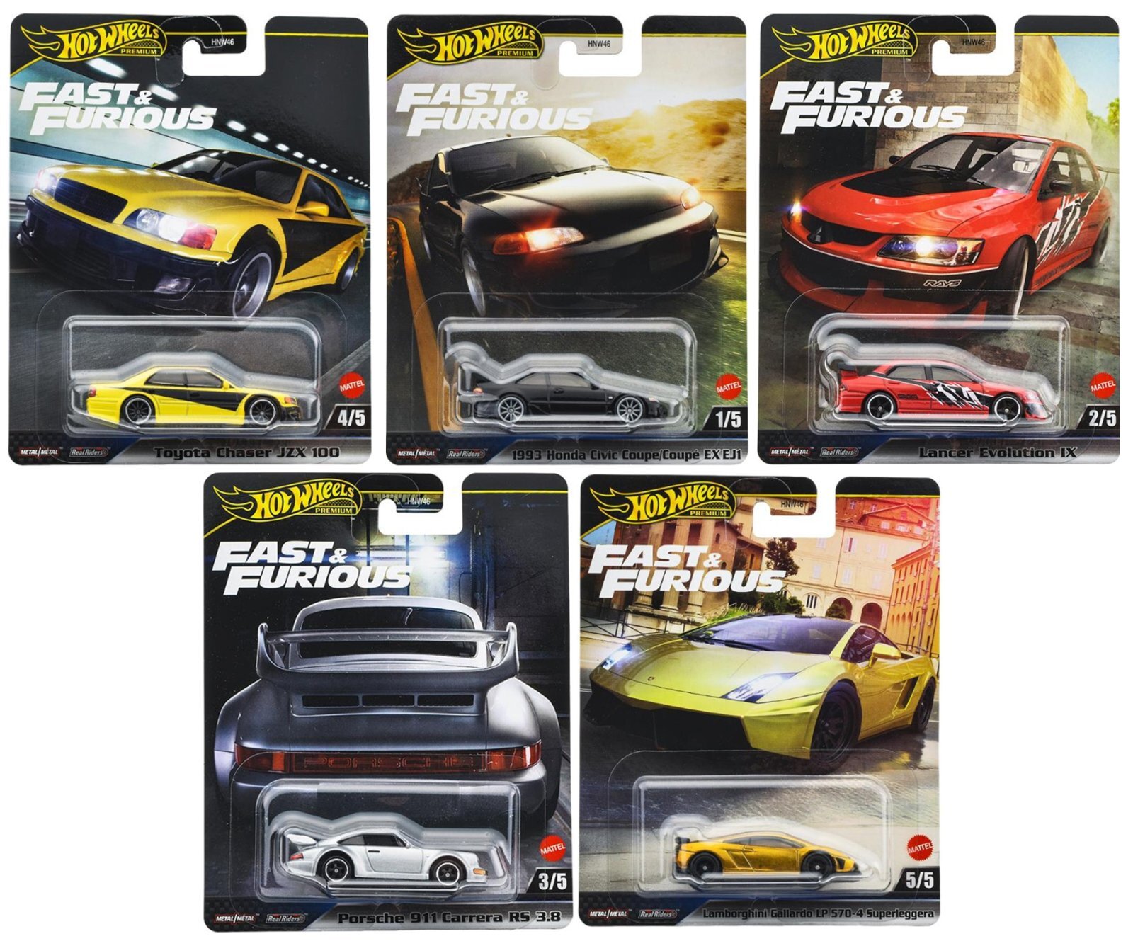 2025 HW FAST & FURIOUS (ワイルド・スピード) 【Dアソート5種セット