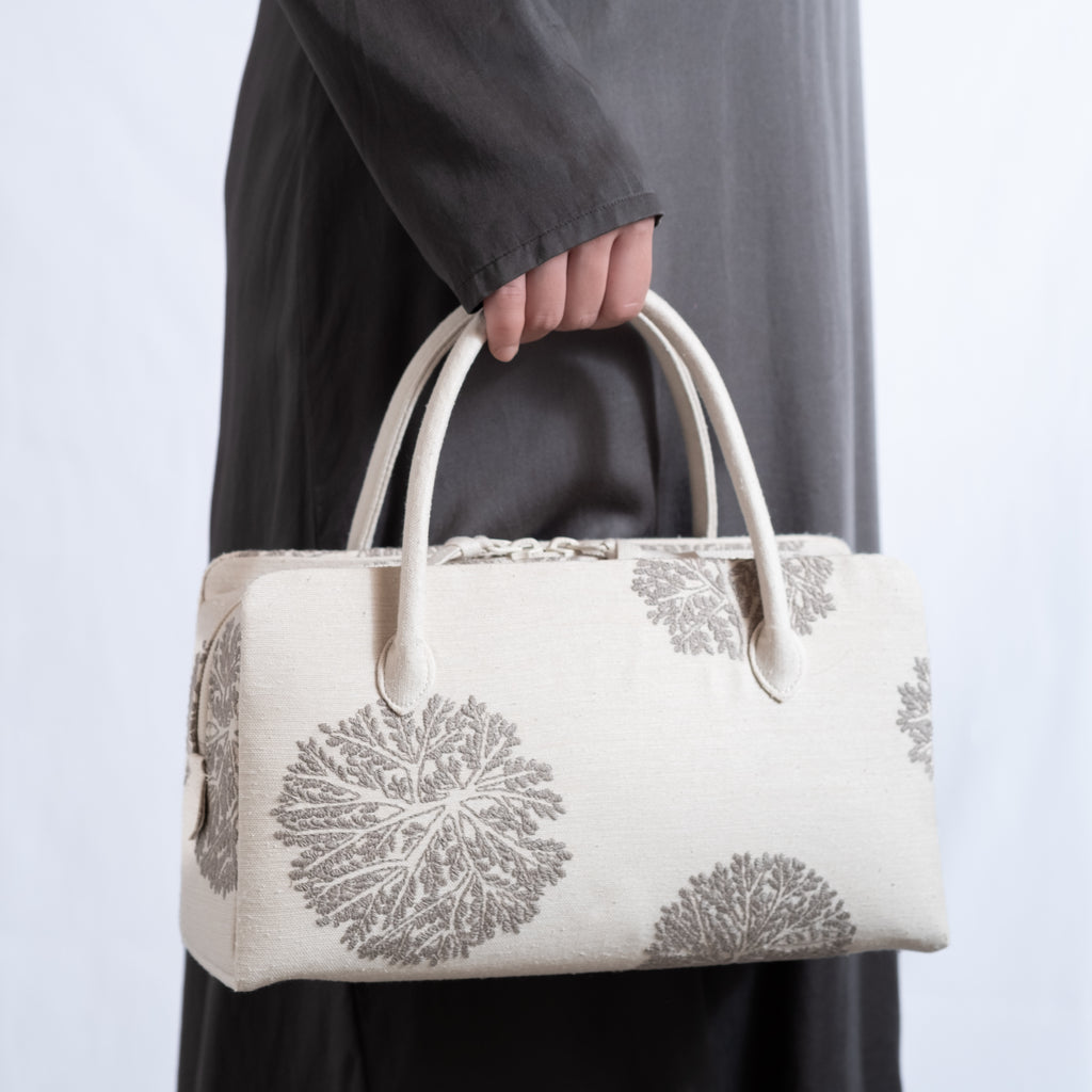 利休バッグ 『forest dot グレー』 - アトリエシムラ