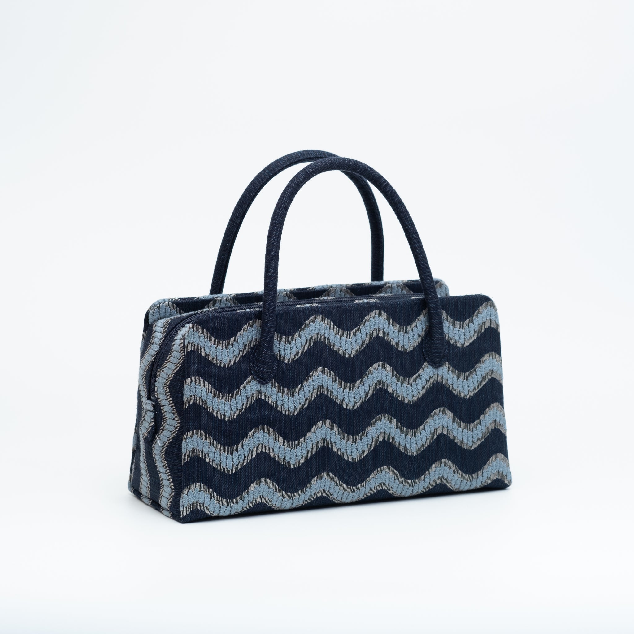 利休バッグ 『風の種 カゼノタネ 紺色』 - アトリエシムラ