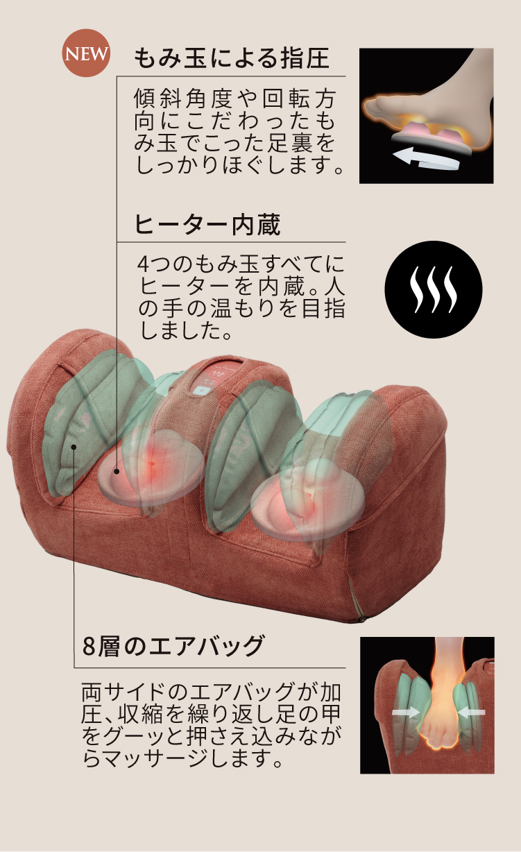 プロもみ フットマッサージャー AX-HP117｜ブランド｜株式会社アテックス