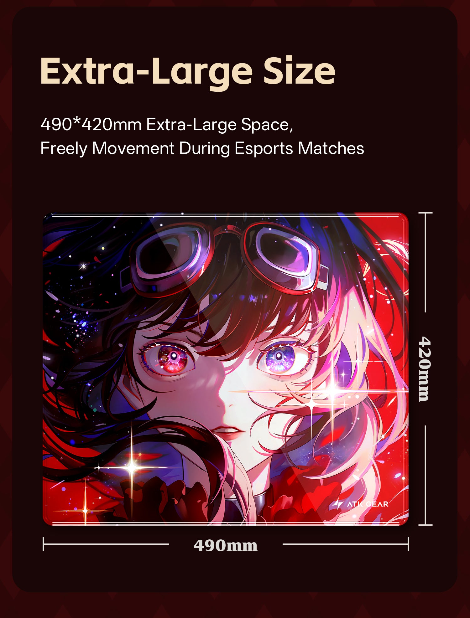 ATK Tempered Glass Mouse Pad - Crimson Limited Edition – ATK