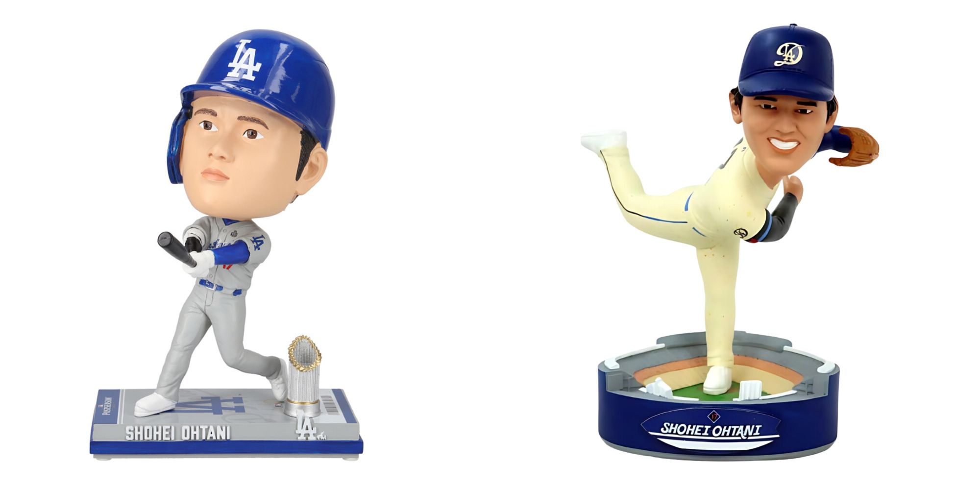 二刀流を象徴する大谷翔平選手ボブルヘッド2種など 公式商品が金沢に