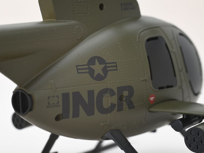 ミリタリーファン必見！100g未満の精密ディティール電動RCヘリ 「MD500