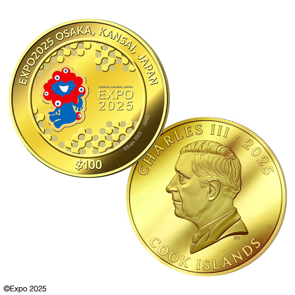 ミャクミャク 純金製カラー金貨、新発売！EXPO2025 大阪・関西万博を