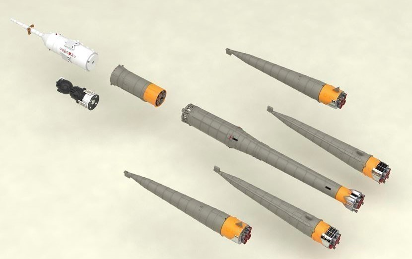 世界最多打ち上げのロケットを精密再現 ソユーズロケット＆搬送列車が1
