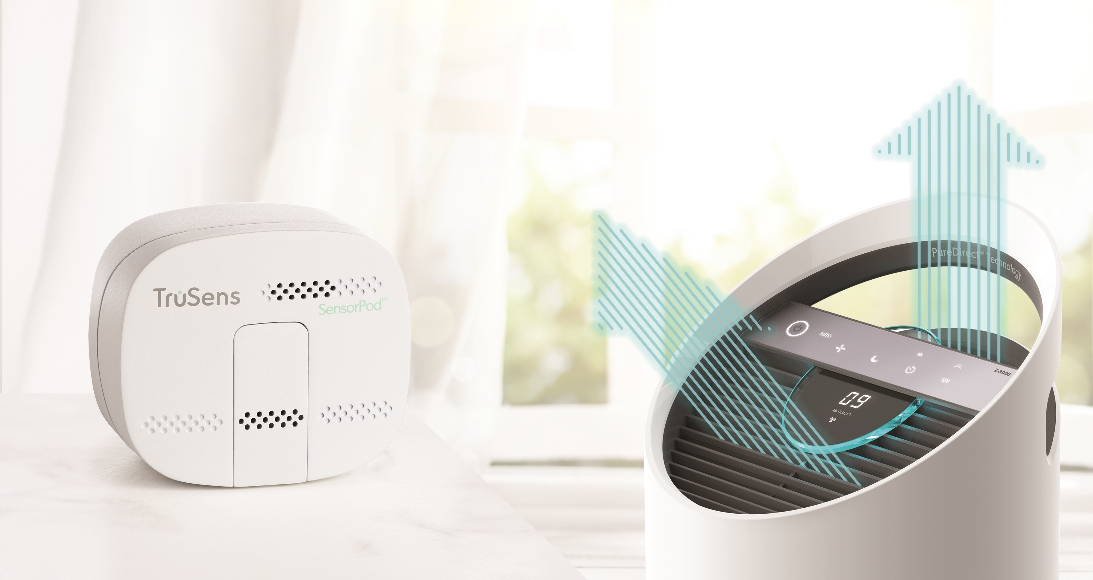 狙った場所の空気をクリーンにする空気清浄機 TruSens(TM)空気清浄機を