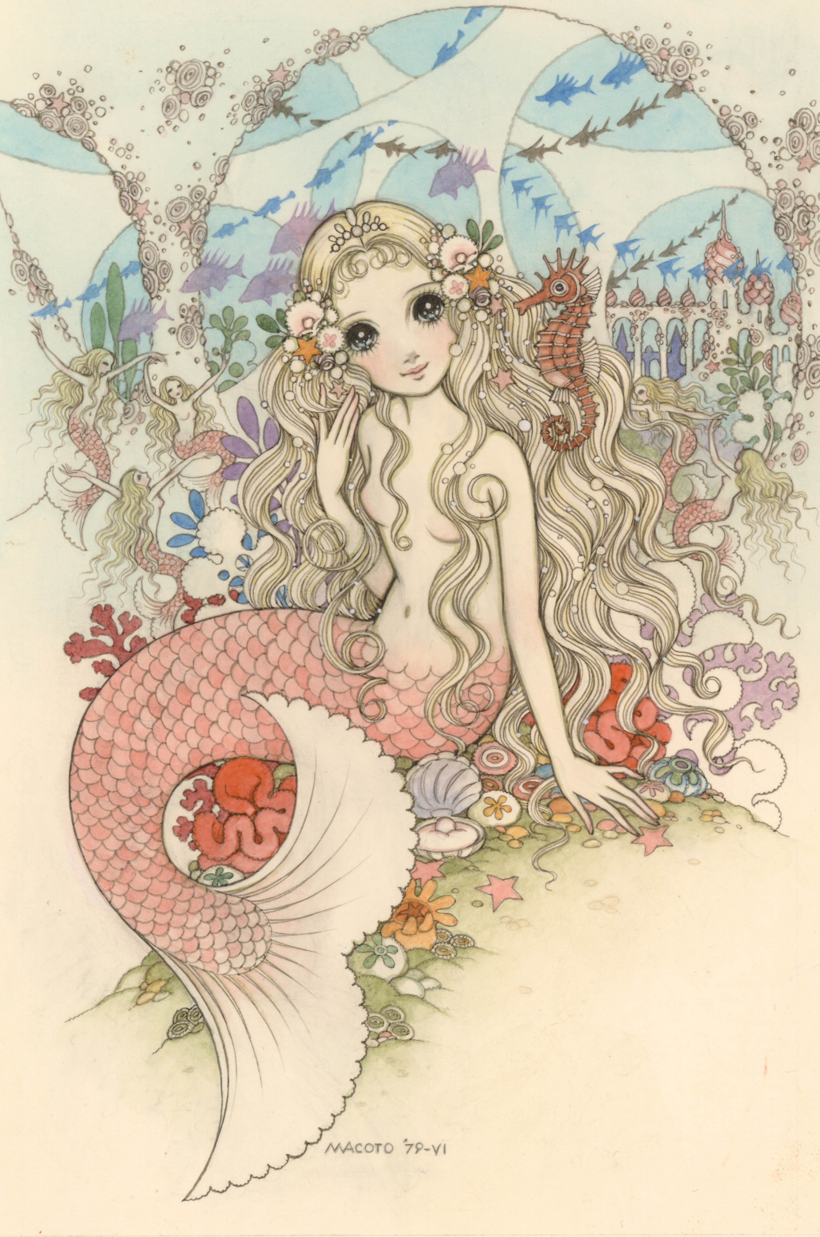 ミカオ MICAO 人魚姫 版画 絵画 ミカオ MICAO 人魚姫 版画 絵画 ミカオ