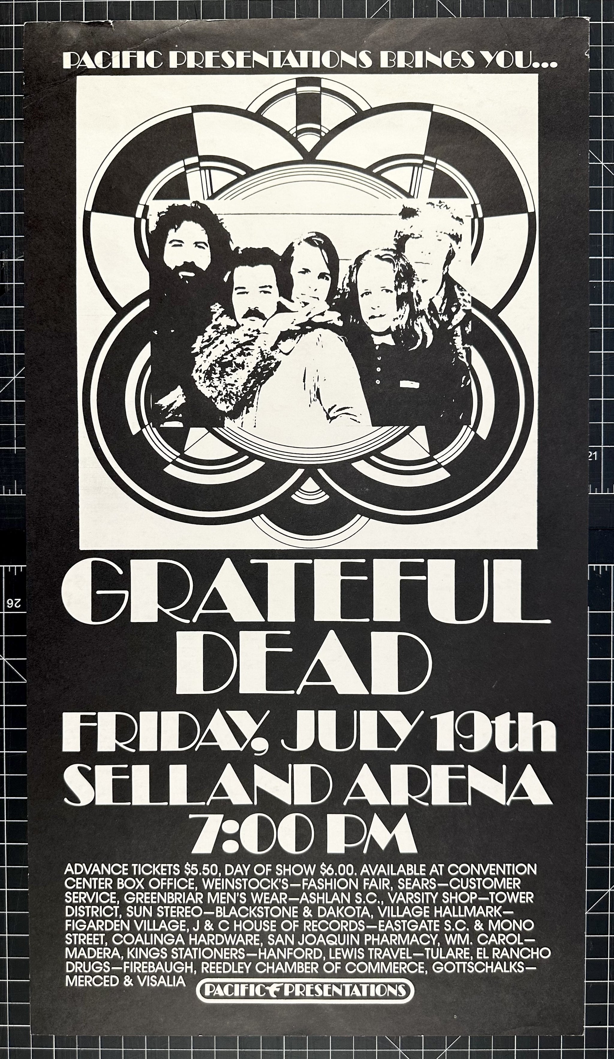 Grateful Dead- Selland Arena, Original Vintage Poster - Authentic