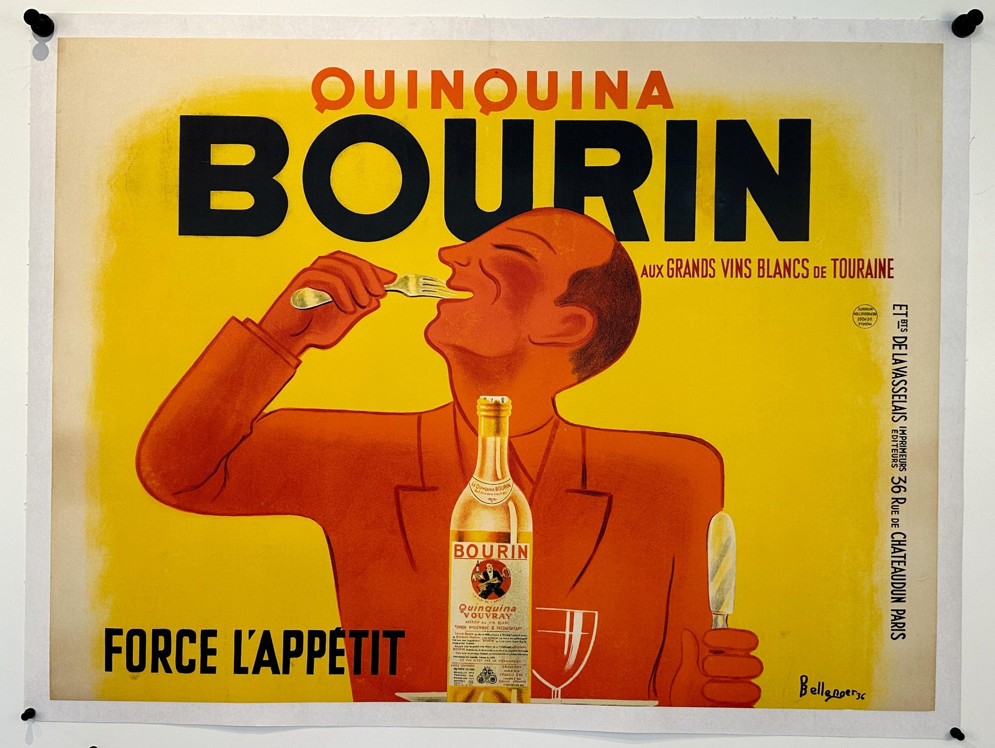 Bourin Quinquina- Force L'appétit - Authentic Vintage Posters