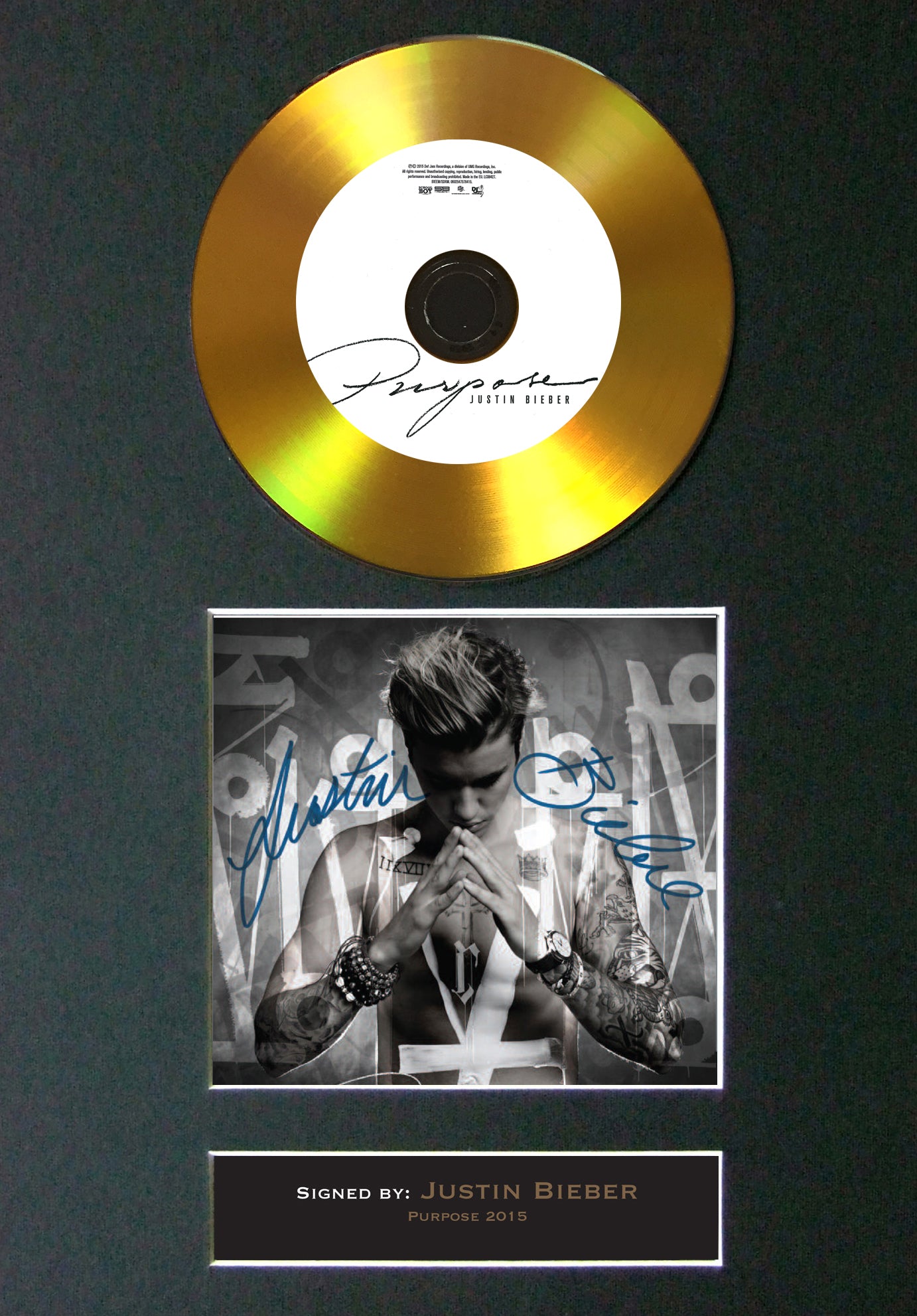 86 Justin Bieber - Purpose Gold CD – The Autograph Gallery