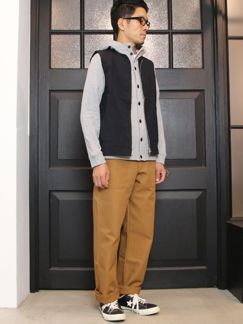 RE PRICE/価格改定】ヴィンテージナイロンオックス ノーカラーZip