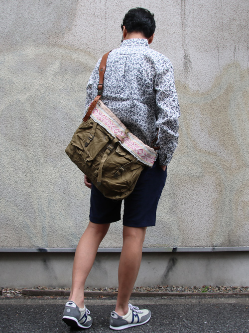 チェコ軍ハンドメイドリメイクブランケット生地使いショルダーバッグ