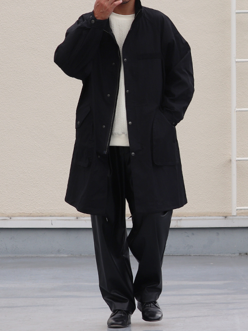 綿ナイロン高密度ギャバ M-90 スタンドモッズ ラップコート【MADE IN