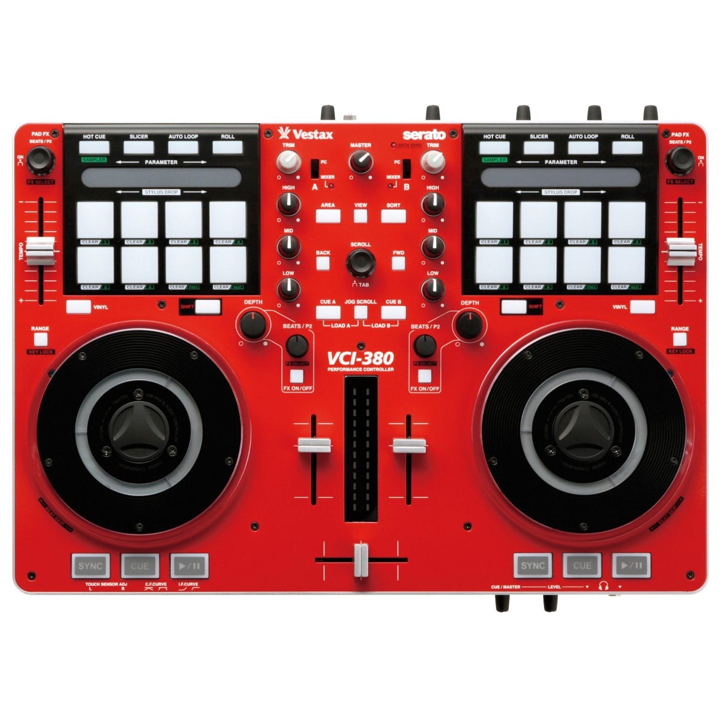 Vestax VCI-380 Red Limited Edition 2 Channel Serato DJ Performance Con