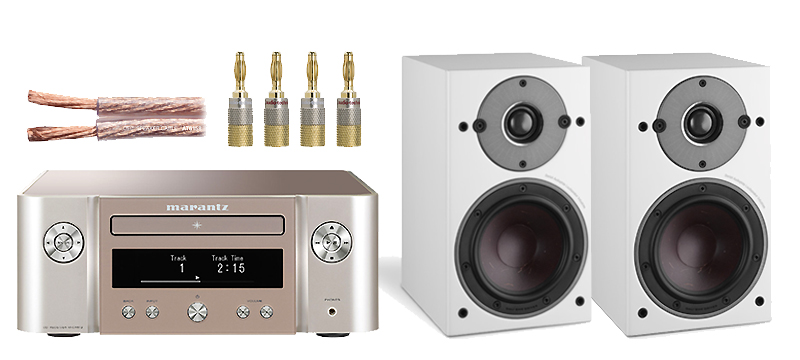 marantz M-CR612+B&W 607S3+SPケーブル+バナナプラグ セット