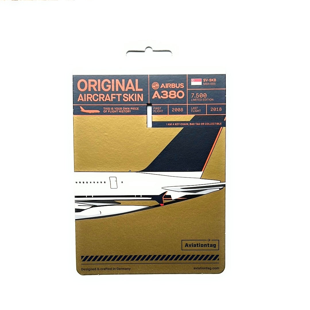 Aviationtag Singapore A380 - Backing Card - 9V-SKB - Aviamart.com