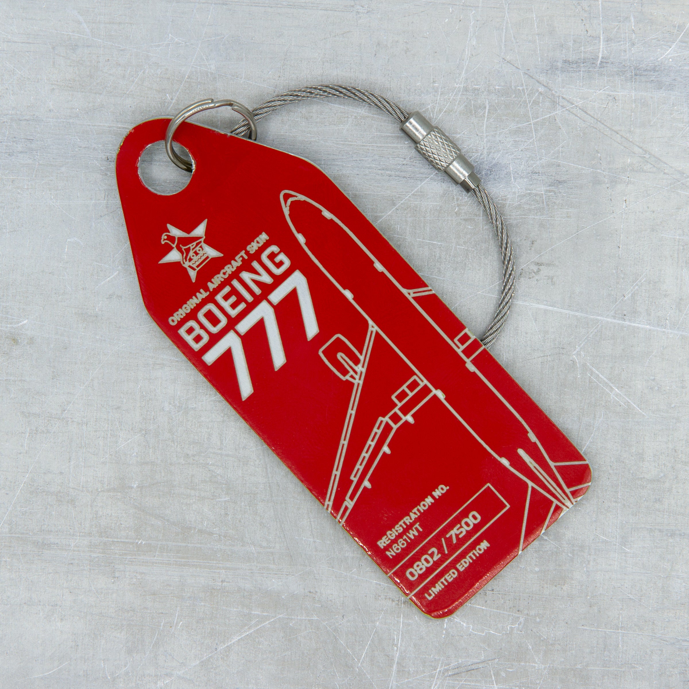 Aviationtag Luggage and Keychain: Boeing 777 from Air Zimbabwe