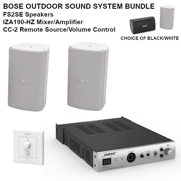AVLFX - Outdoor sound system bundle with 2 Bose FS2SE + IZA190-HZ