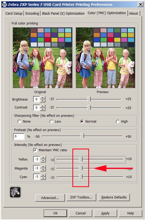 How to Adjust the Print Head Power on a ZXP Series 7 - Avon