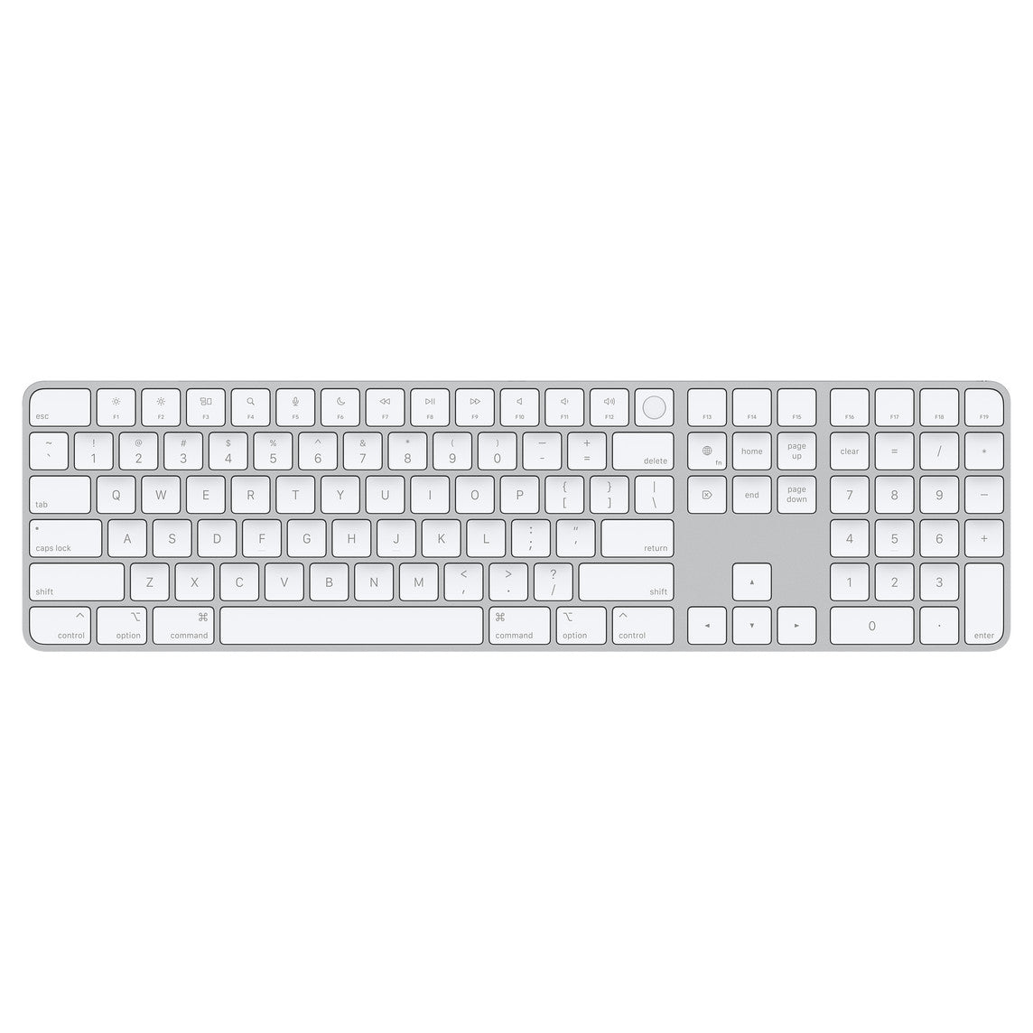 Magic Keyboard w/Touch ID and Numeric Keypad (Lightning) – White