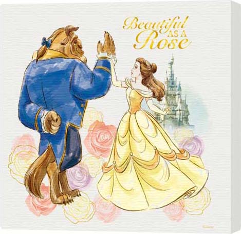 ディズニーアートキャンバスパネル L 美女と野獣|アート＆フレーム|絵
