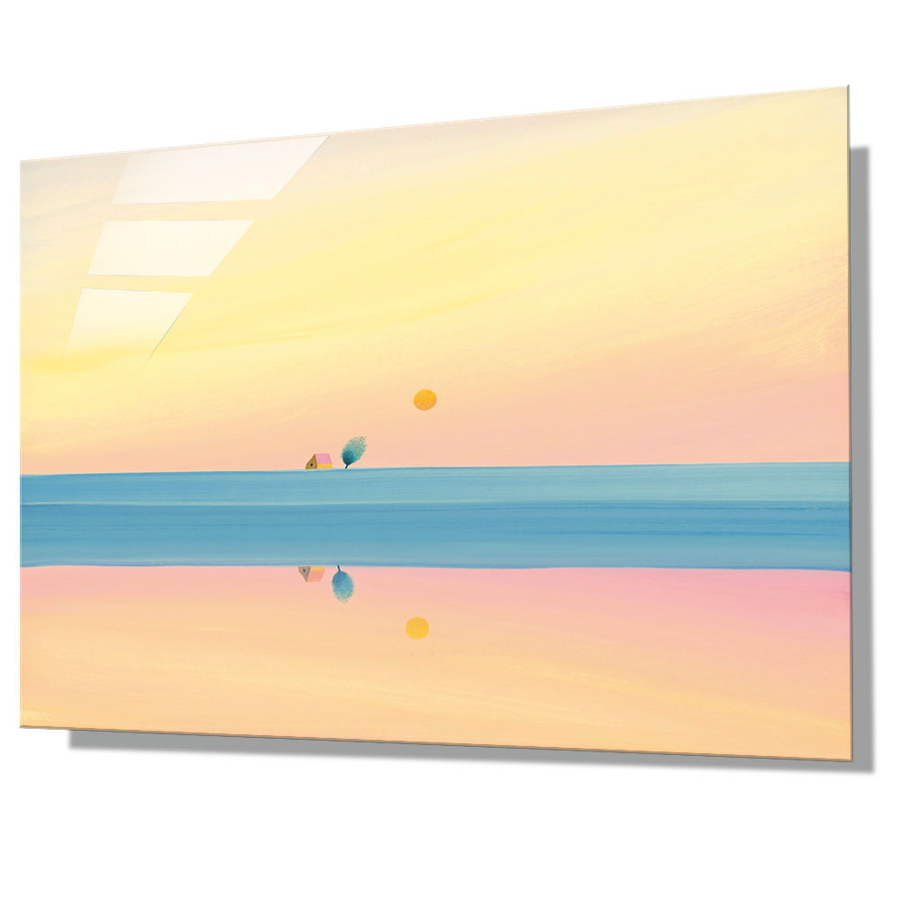 葉祥明 アクリルジクレー バラ色の夕陽 8917|アート＆フレーム|絵と