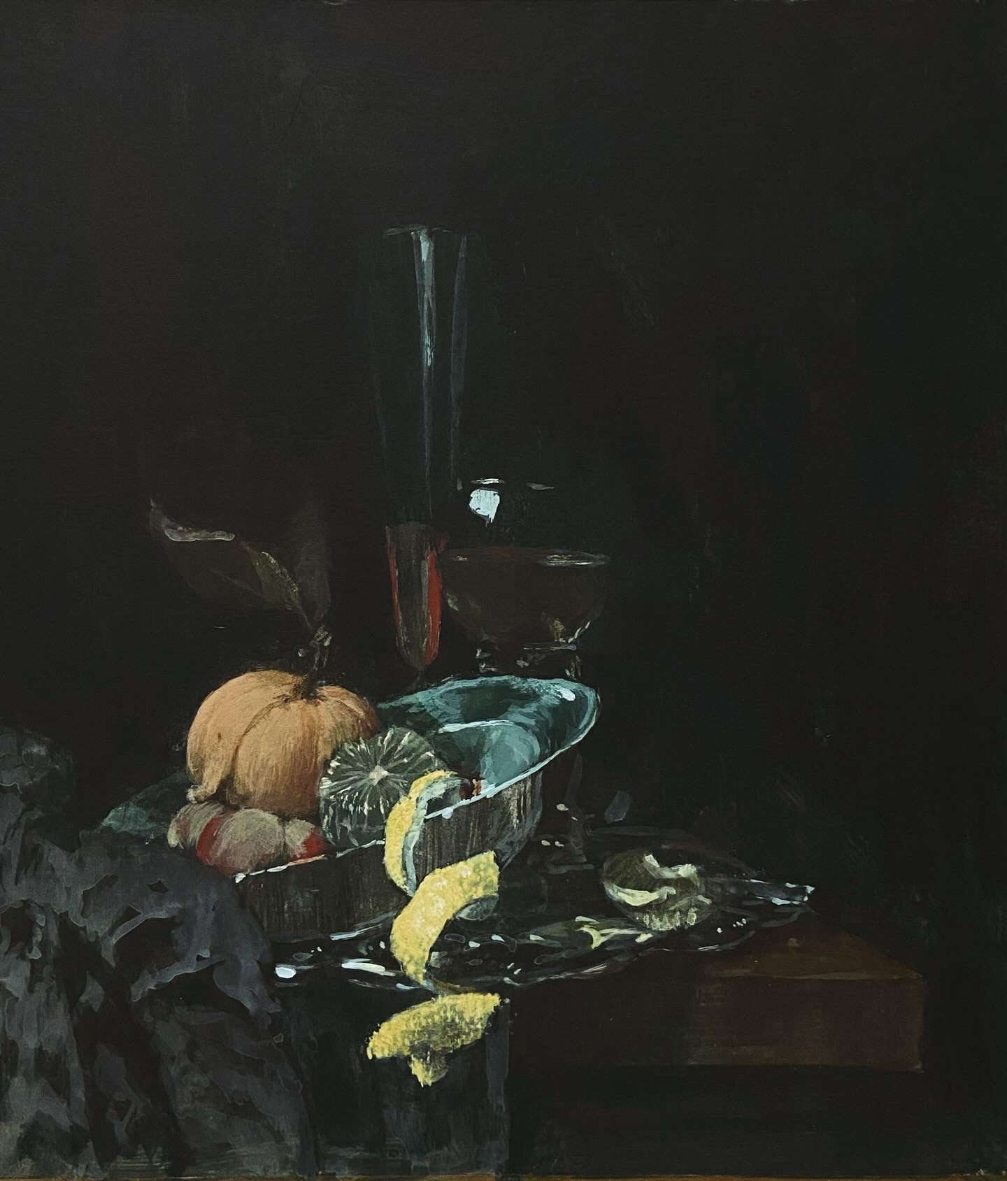 アクリル水彩で体験する油彩技法 – 初めての方におすすめの油彩入門