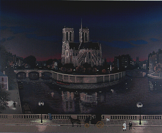 ミッシェル・ドラクロワ「夜のノートルダム」卸価格販売