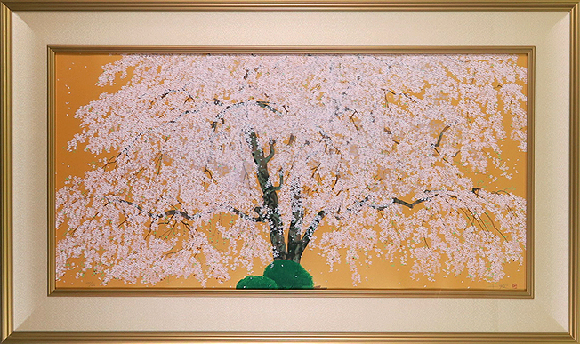 中島千波「天龍寺の清日枝垂桜」作品を卸価格で販売しています！