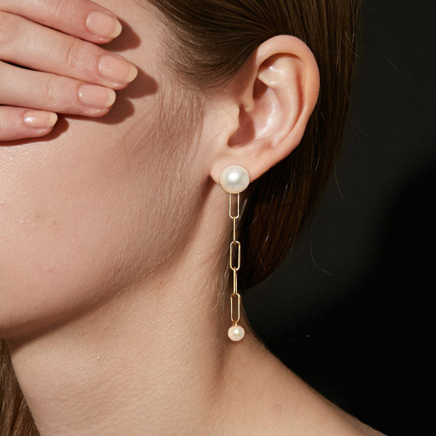 eden] K10 oval emerald stud single pierced earring｜ARTIDA OUD