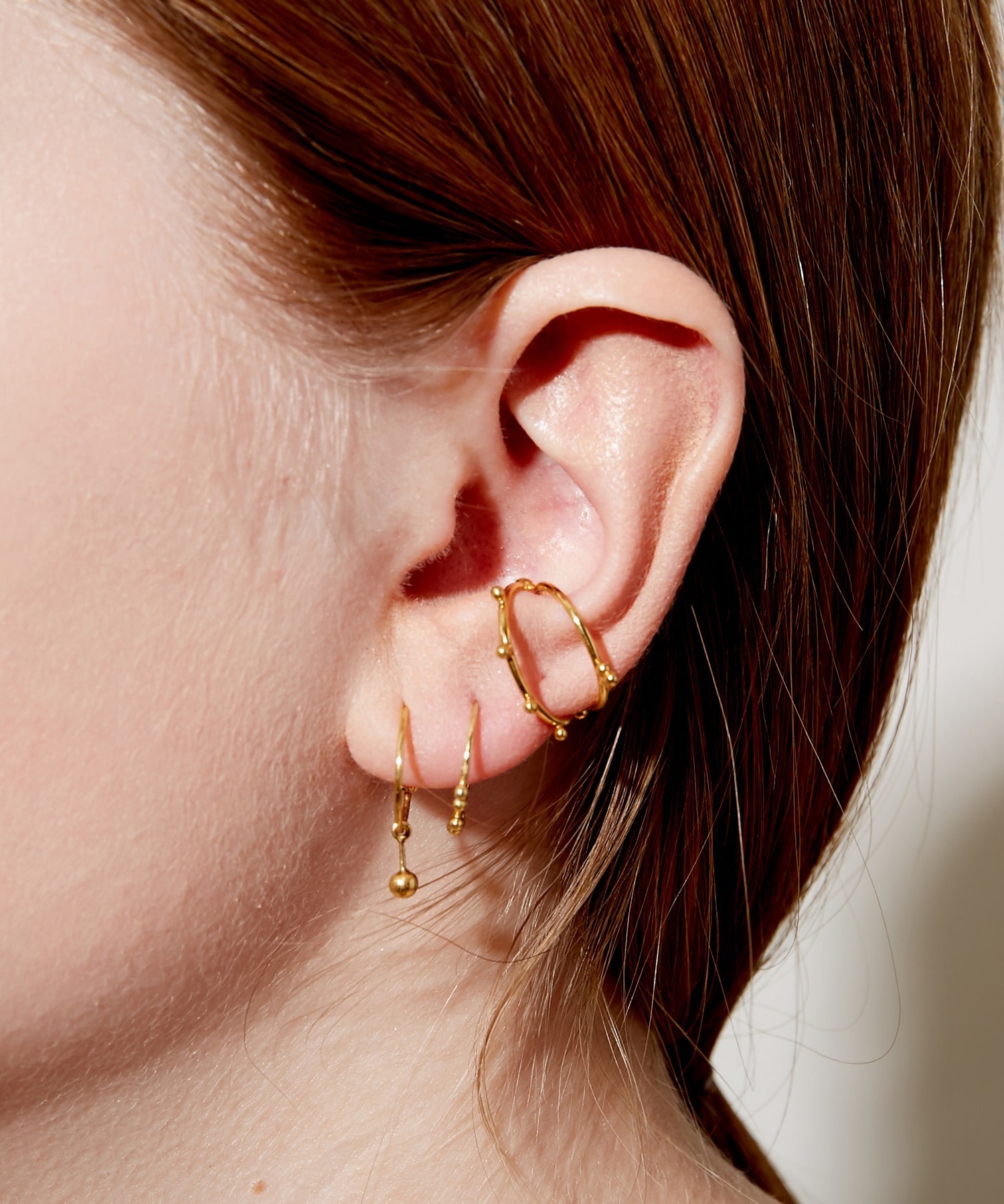 ancient] K10 multi stud mini hoop pierced earring｜ARTIDA OUD