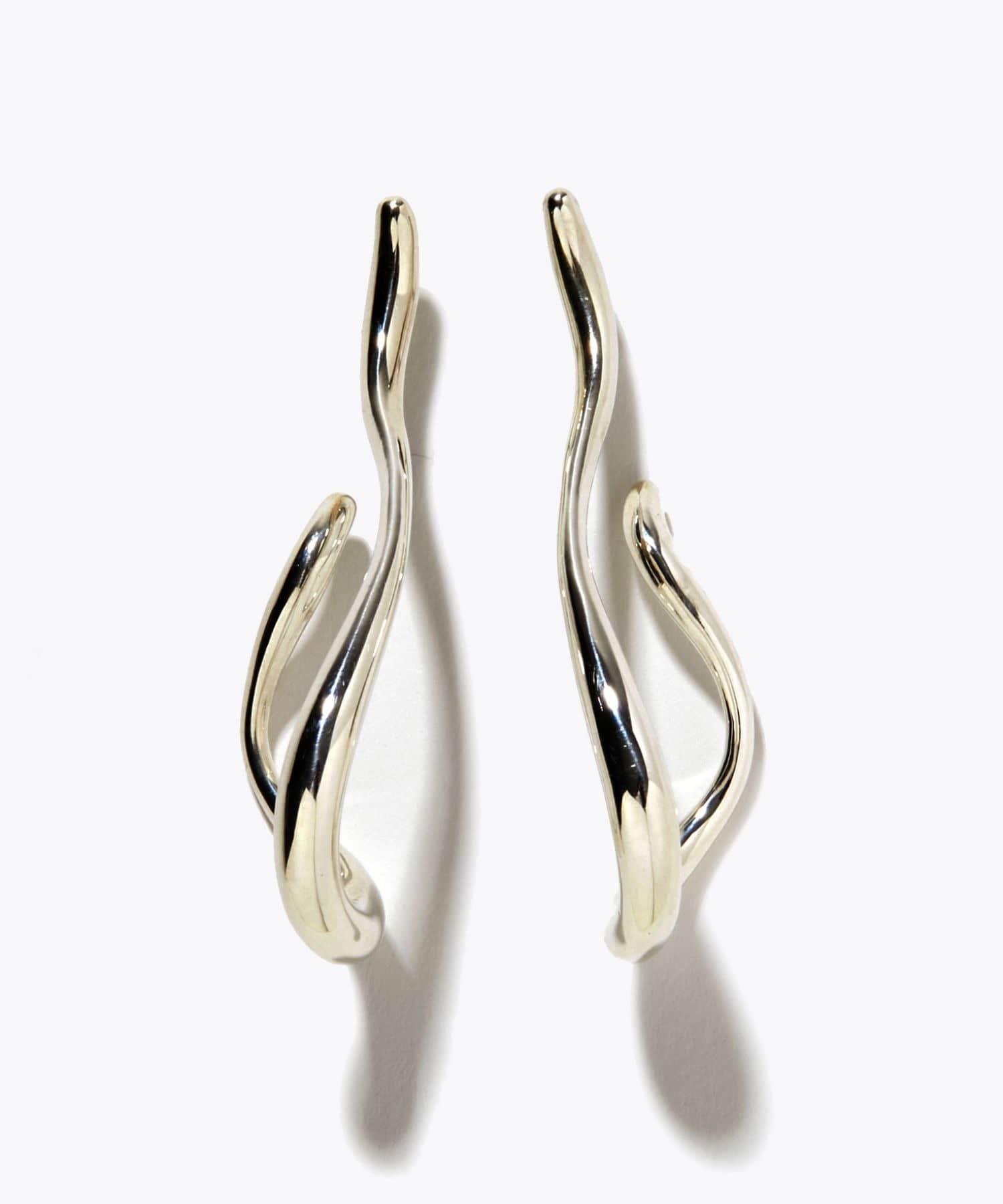 bone] drip hoop silver pierced earring｜ARTIDA OUD（アルティーダ