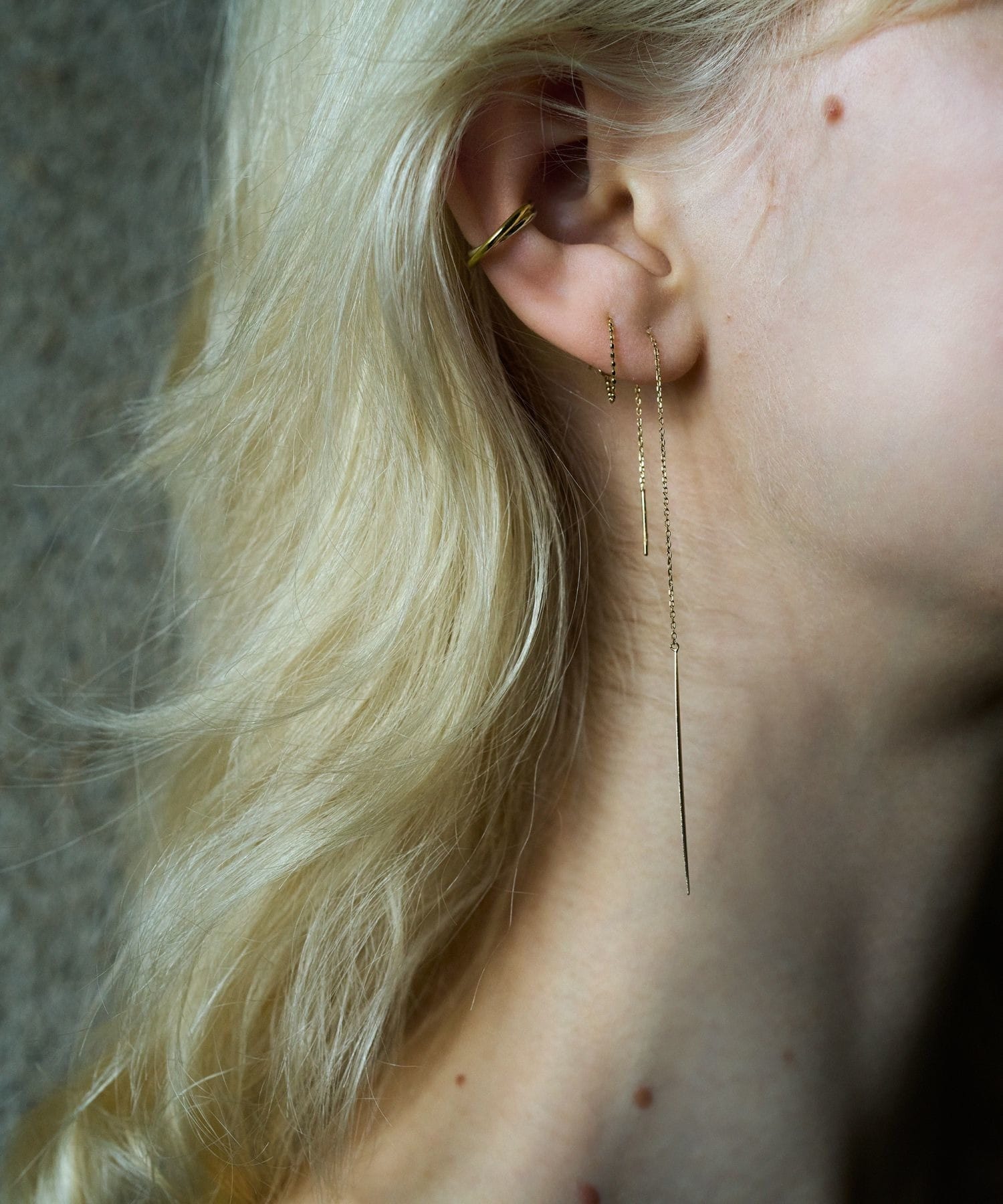 basic] K10 ball chain single pierced earring｜ARTIDA OUD（アル