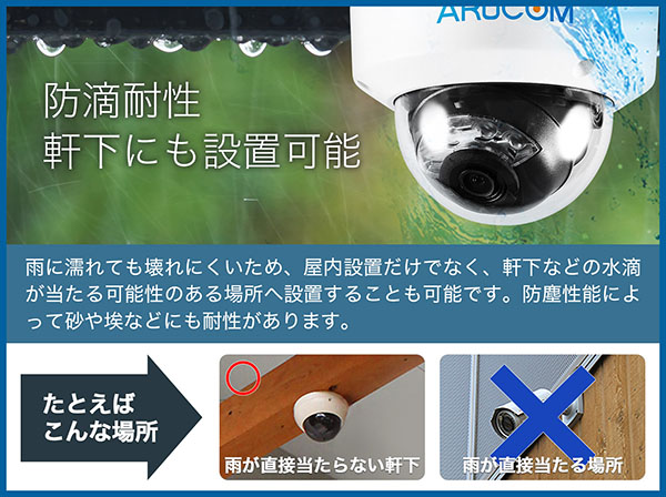 RD-CV262SWC アナログHD210万画素 屋外防滴 単焦点ドームカメラ