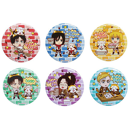 缶バッジ（全6種）｜商品情報｜ラスカル×進撃の巨人 コラボ第2弾公式サイト