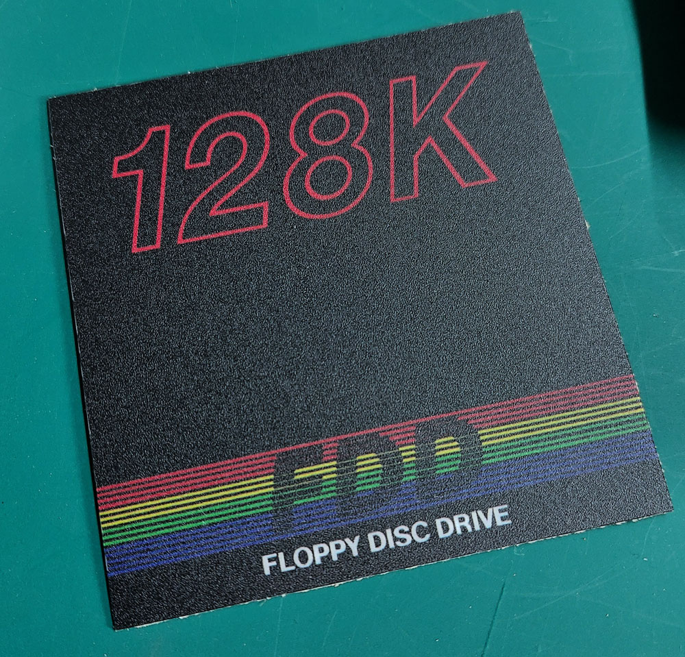 ZX Spectrum 128k Disk Drive cover decal (polycarbonate) – Arcade