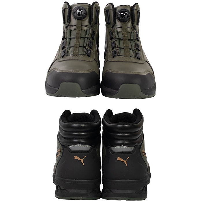 安全靴 ライダー2.0 オリーブ 26.5cm ディスク ミッドカット - 大工