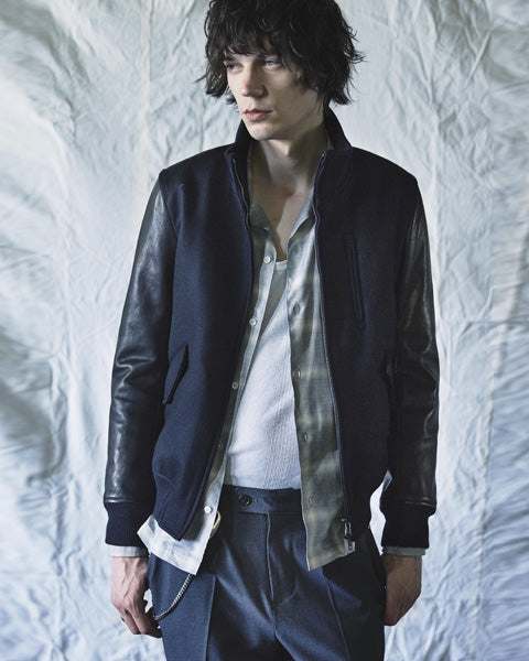 Lounge Lizard DOUBLE CLOTH SAXONY x HORSE HIDE スタジャン No.5678