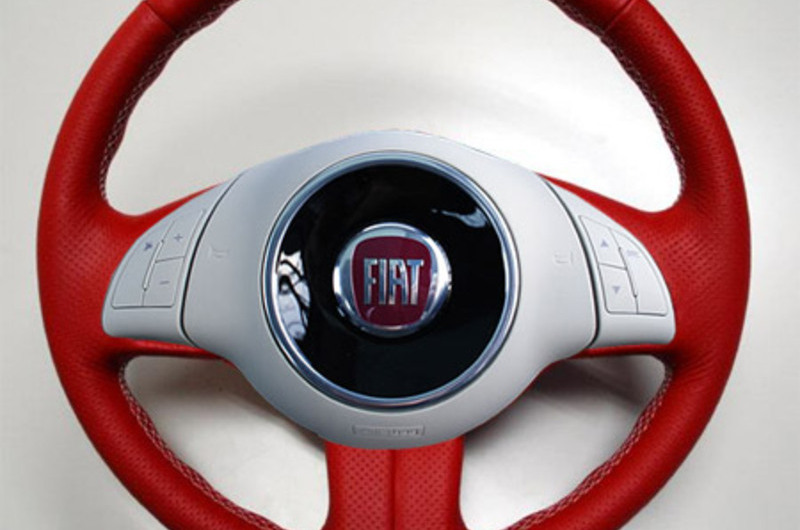 FIAT500ステアリング革巻き | フィアット・VW等のオーダーシートカバー