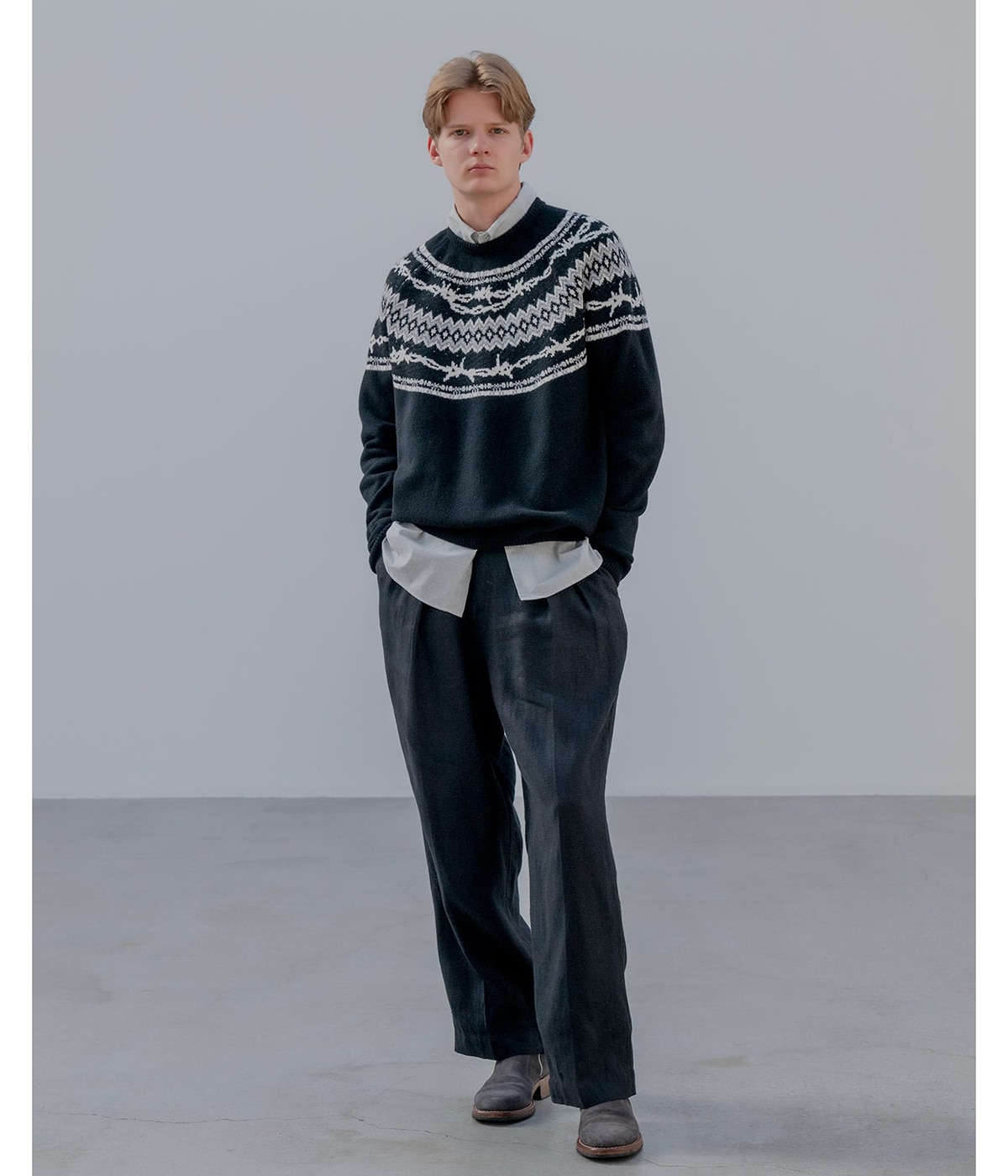 ENTANGLED NORDIC SWEATER | uniform experiment(ユニフォーム