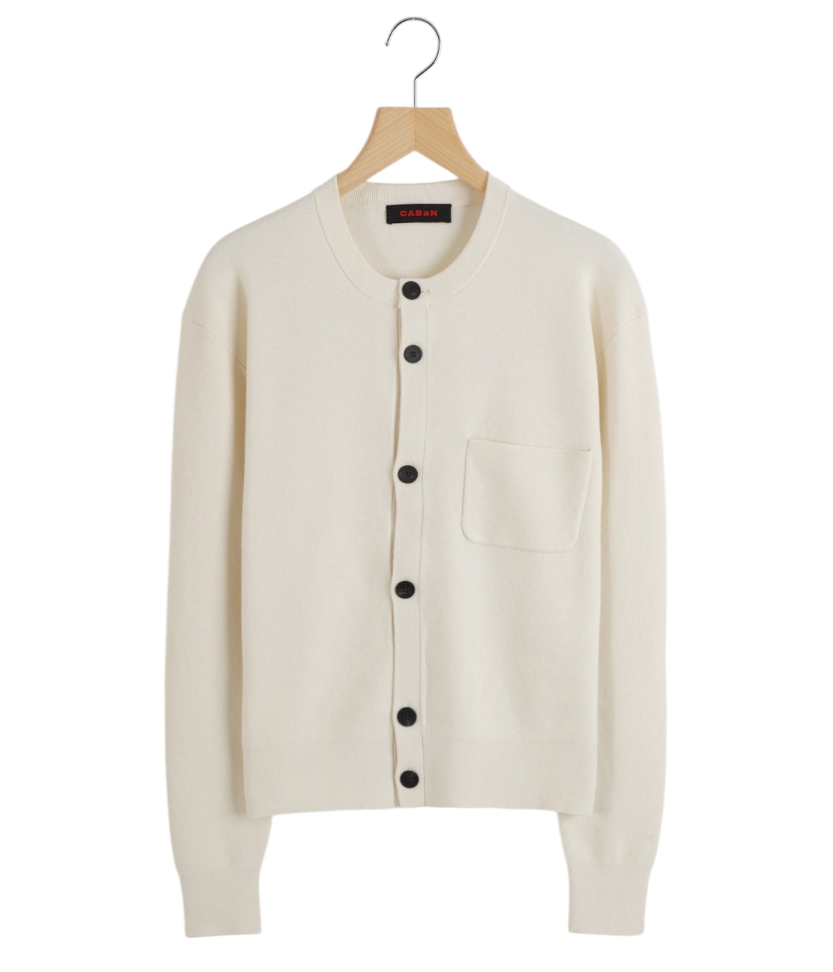 コットンカシミヤ ポケットクルーネックカーディガン | CABaN(キャバン