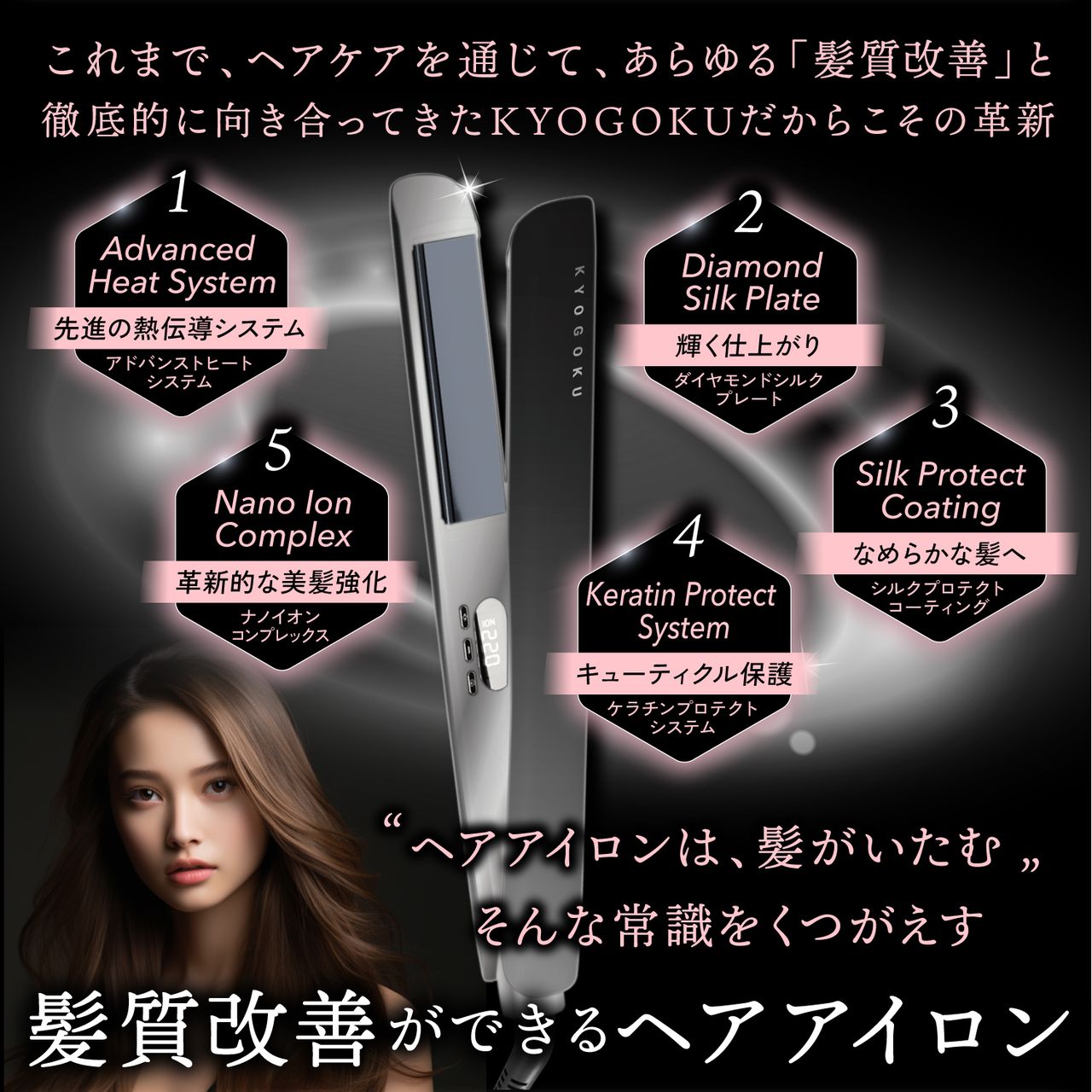 KYOGOKU ナノシルクケラチン ストレートアイロンの業務用通販サイト【b