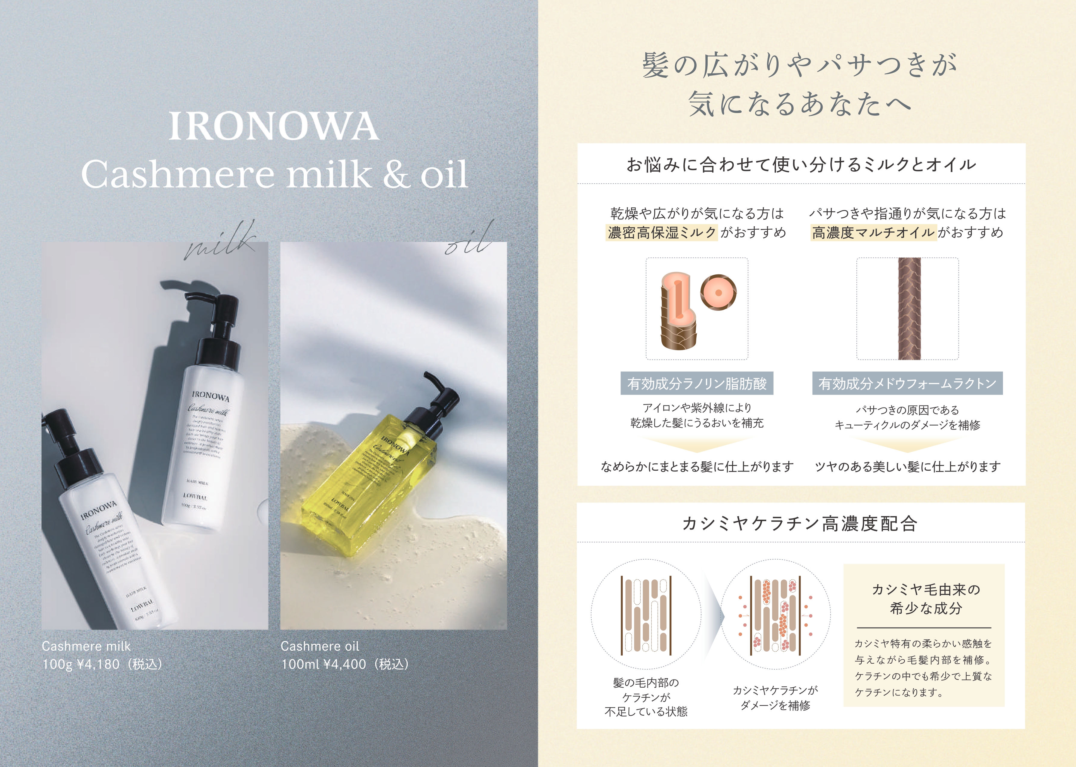 IRONOWA(イロノワ) カシミヤ ミルク 100mlの業務用通販サイト【b-zone