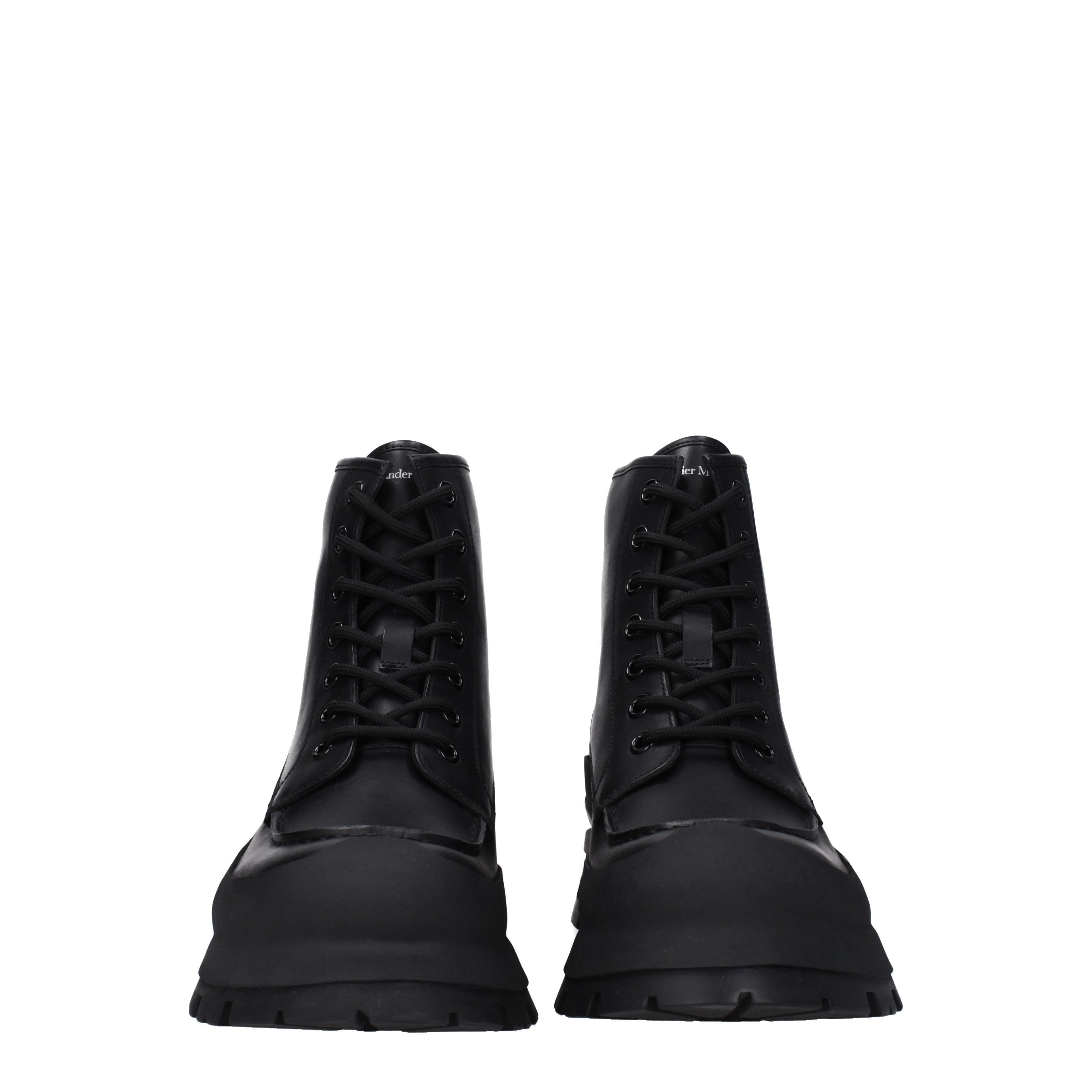 Alexander McQueen Ankle Boots Men Leather Black | B-Exit – B-Exit