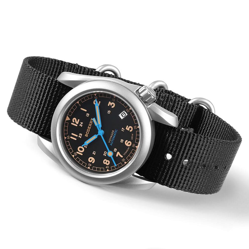 Boderry VOYAGER - 100M Waterproof Titanium Automatic Field watch