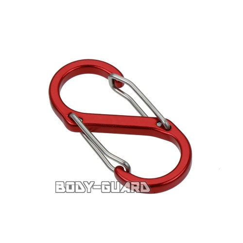 S字カラビナ タイプ1 中 レッド