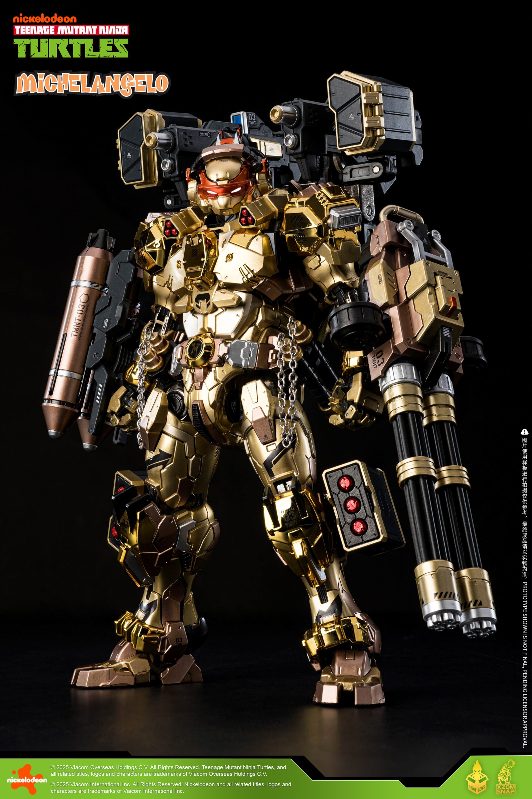 HEATBOYS HB0092 Teenage Mutant Ninja Turtles MICHELANGELO Golden