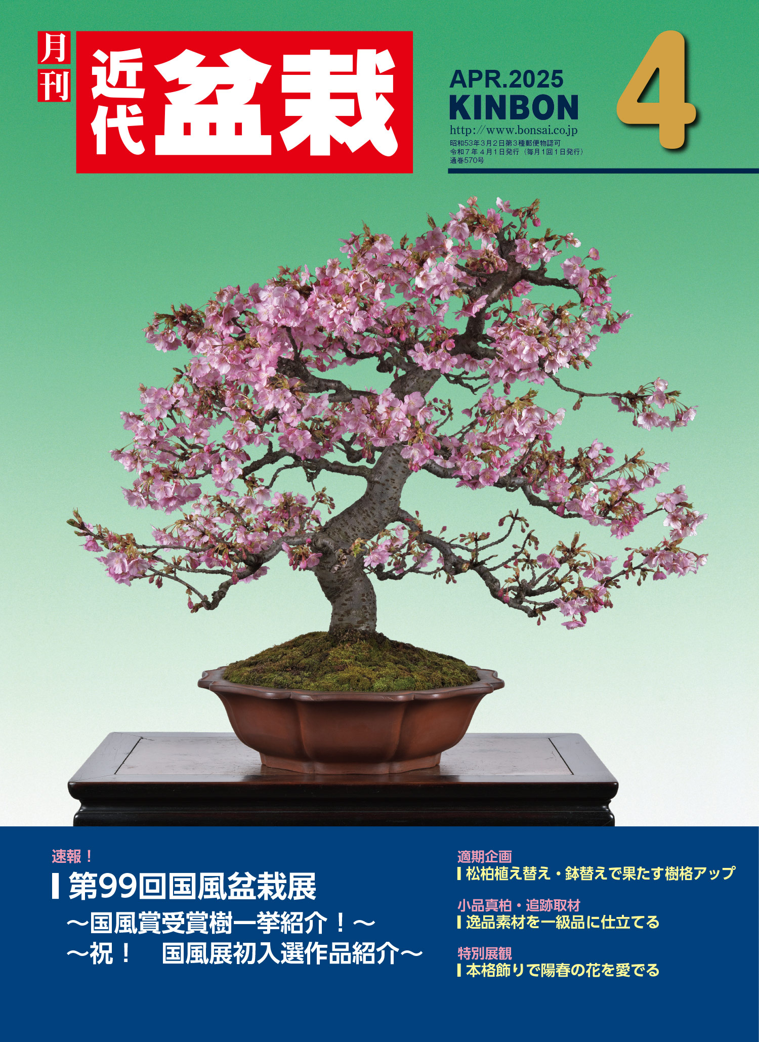 月刊「近代盆栽」2025年4月号 | 盆栽、盆栽書籍、盆栽鉢の通販│近代出版