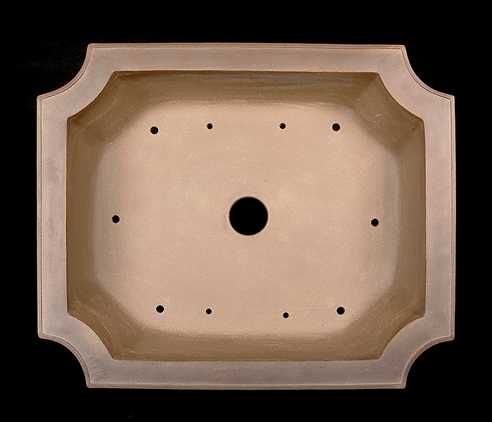 烏泥外縁隅切額面長方鉢 | 盆栽、盆栽書籍、盆栽鉢の通販│近代出版